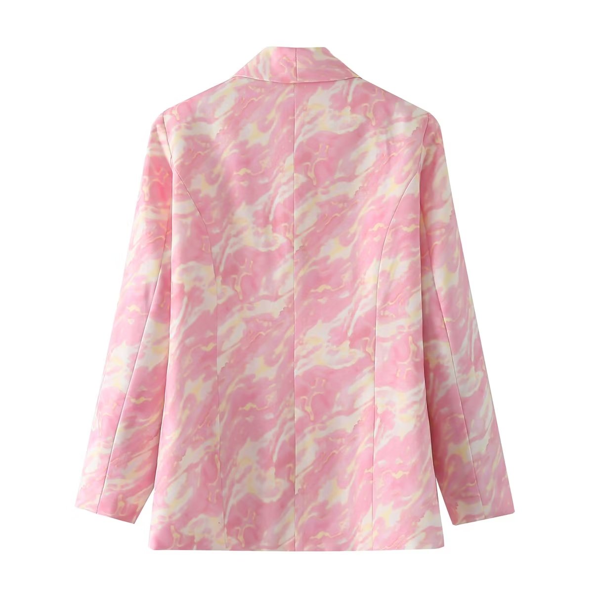 Green Collar Blazer Graffiti Printed