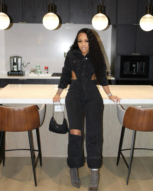 Denim Jumpsuit Casual Stretch Jumpsuit Jumpsuit