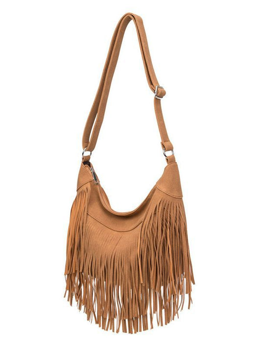 Tassel Bag Women Large Capacity Trendy Retro Underarm Bag Popular Crossbody Shoulder Bag