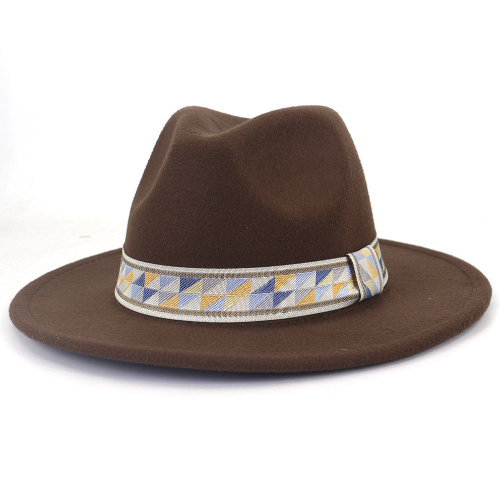 [Minimum order quantity is 2 pieces]Ethnic Woolen Hat Autumn Winter British Men Women Woolen Hat