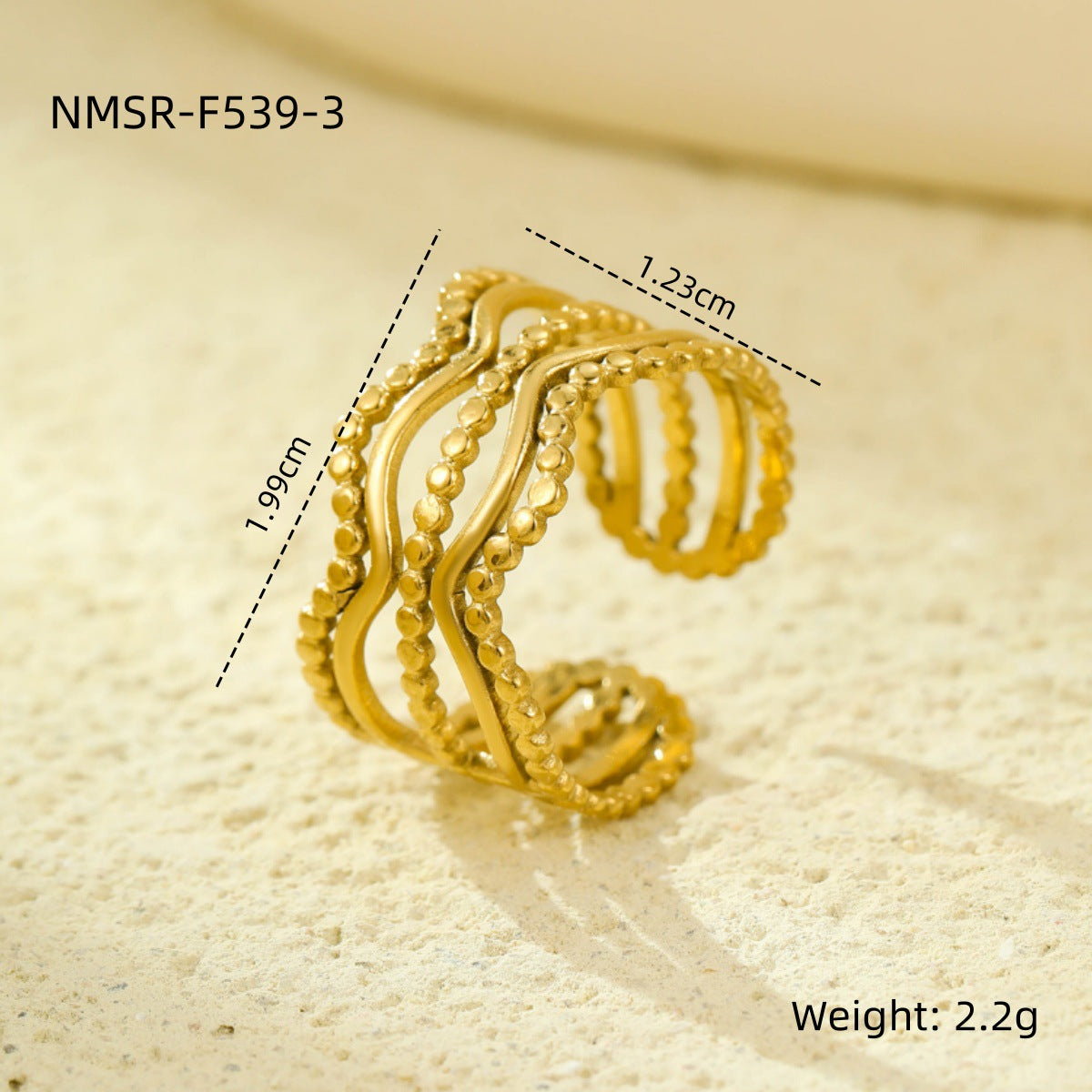 Stainless Steel Open Ring Multi Layer Geometric Abstract Hollow Out Cutout All Match Earrings Accessories l