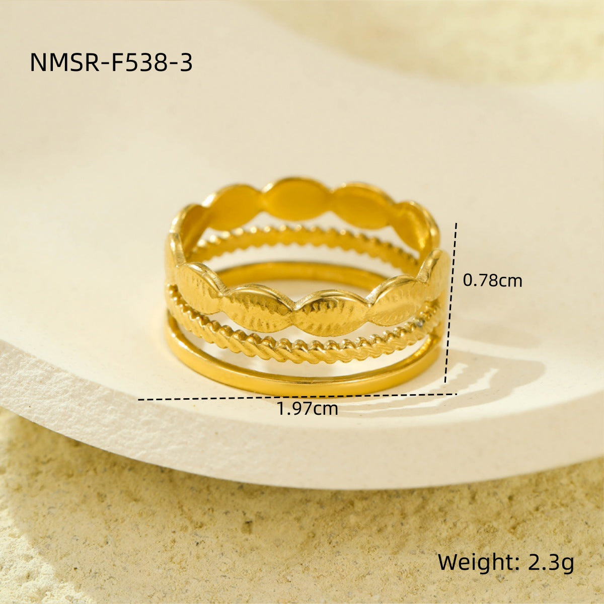 Stainless Steel Open Ring Multi Layer Geometric Abstract Hollow Out Cutout All Match Earrings Accessories l