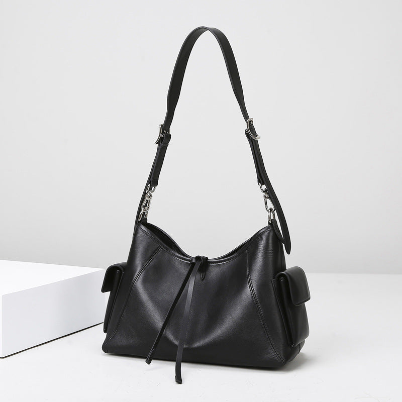 Shoulder Bag High Grade Black Warrior Tote Bag Simple Large Capacity Bag Women All Match Office Shoulder Bag