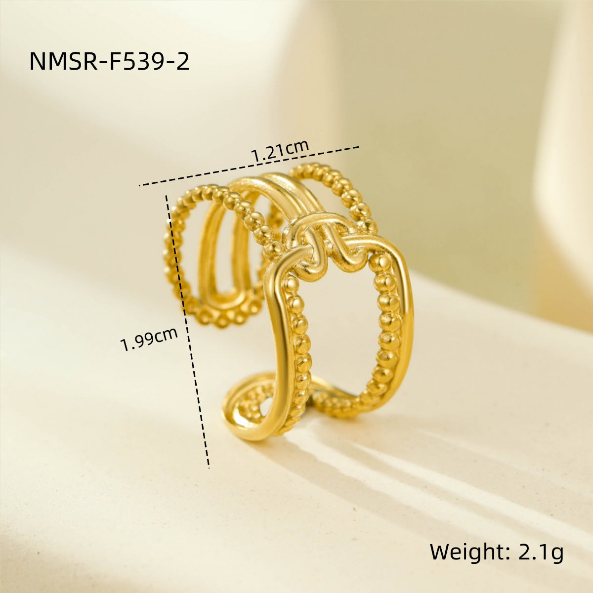 Stainless Steel Open Ring Multi Layer Geometric Abstract Hollow Out Cutout All Match Earrings Accessories l