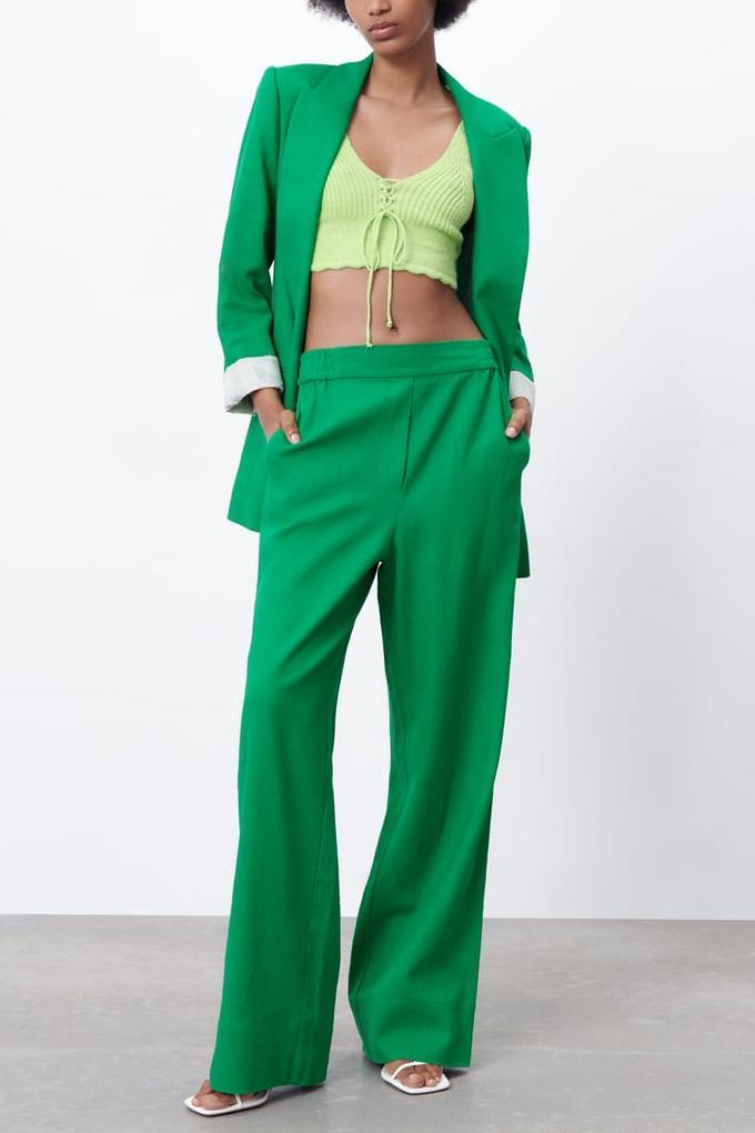 Summer Women Clothing Collared Blazer High Waist Blazer