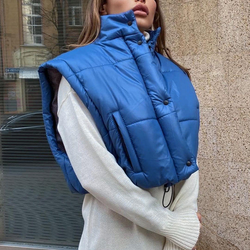 Casual Long Sleeved Vest Coat Cotton Women Clothing Summer Cotton Padded Coat Women